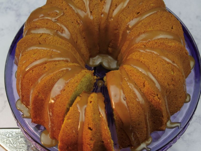 Sweet Potato Pound Cake with Beer Caramel Sauce © Food Loves Beer