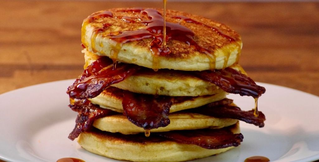 Homemade Beer Pancakes with Beer-Candied Bacon © Food Loves Beer